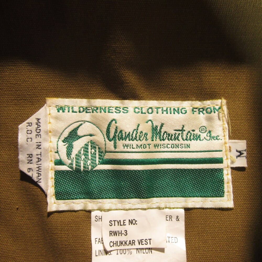 Gander Mountain Mens Vest M Brown Chukar Bird Hunting Canvas Outdoor Vintage - Picture 4 of 10